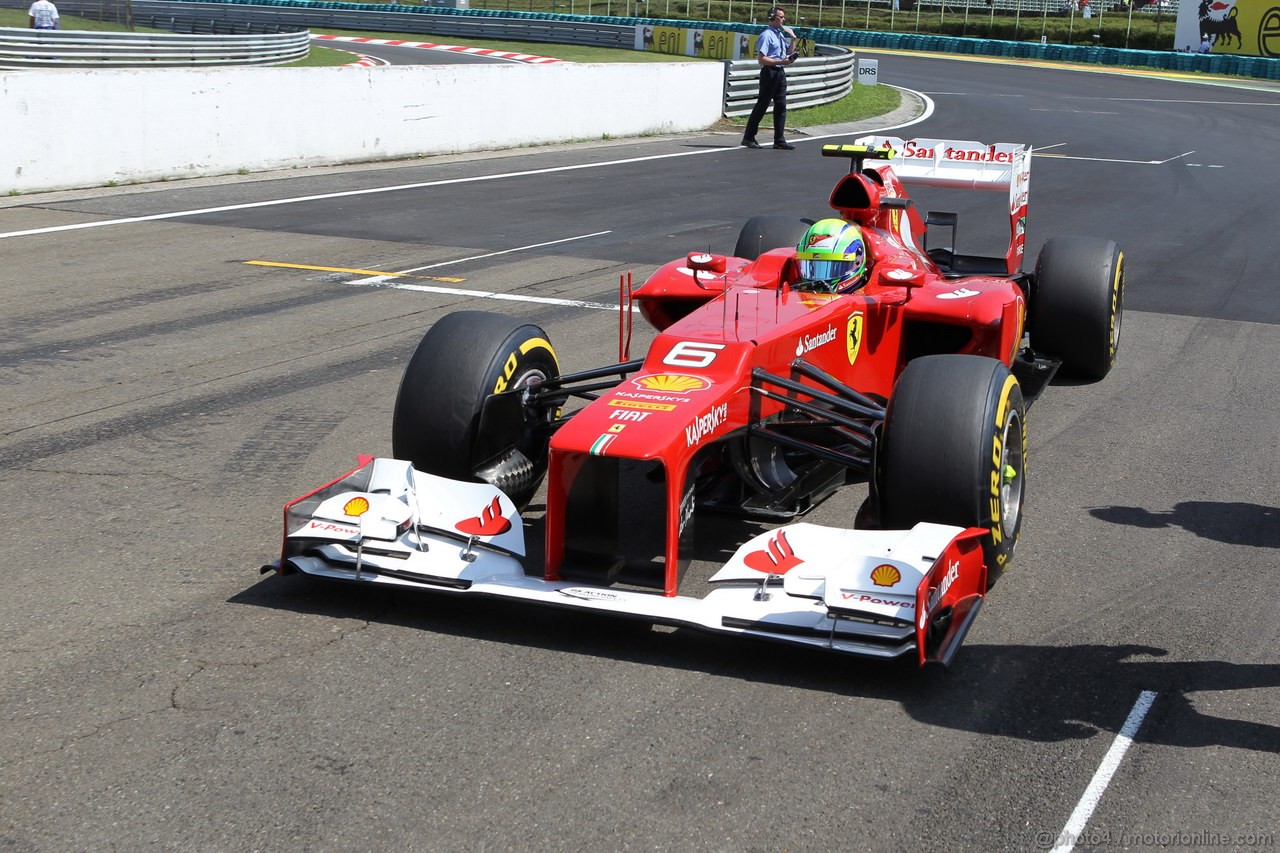 GP UNGHERIA, 29.07.2012- Gara, Felipe Massa (BRA) Ferrari F2012 