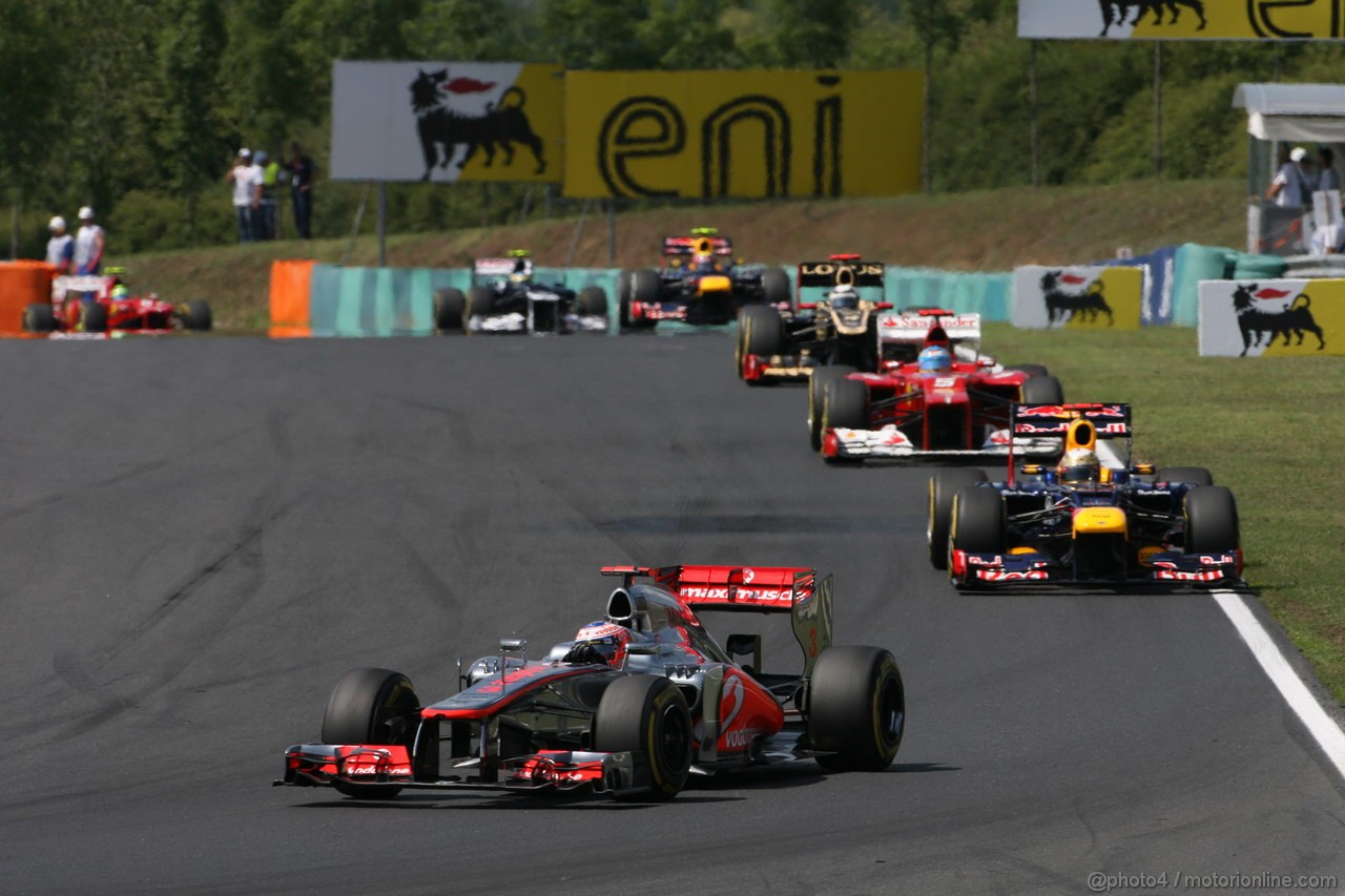 GP UNGHERIA, 29.07.2012- Gara, Jenson Button (GBR) McLaren Mercedes MP4-27 