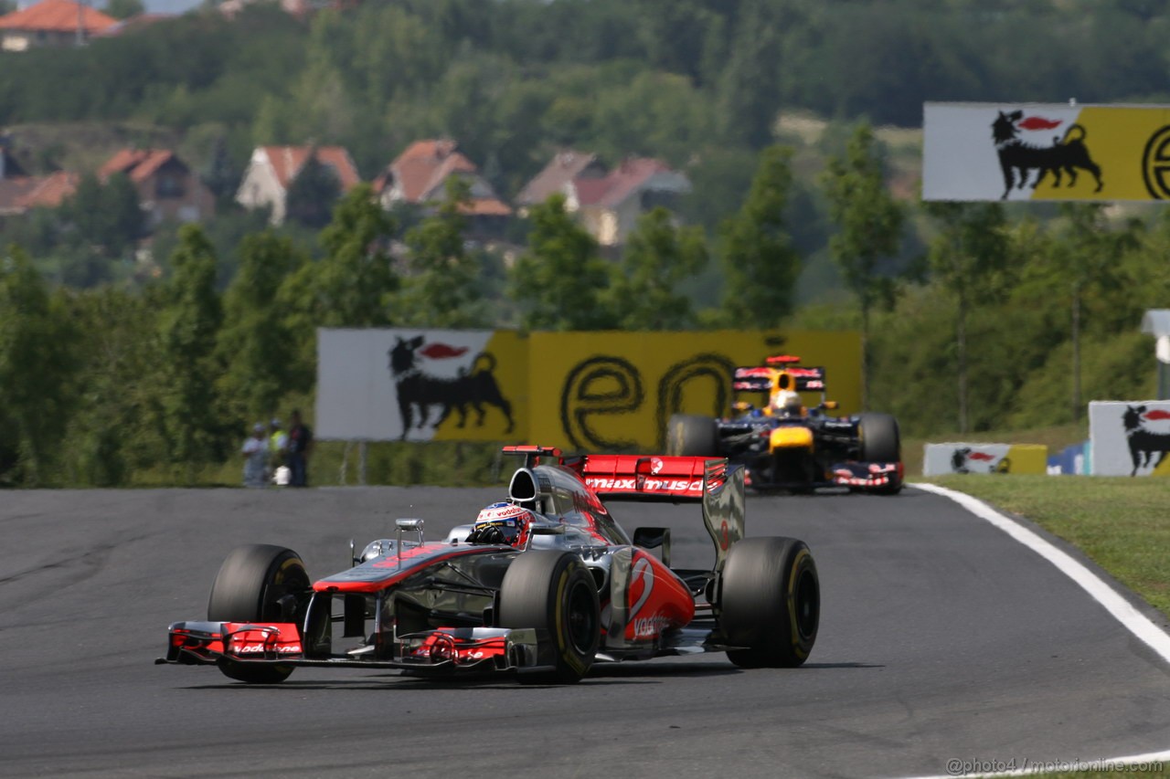 GP UNGHERIA, 29.07.2012- Gara, Jenson Button (GBR) McLaren Mercedes MP4-27 