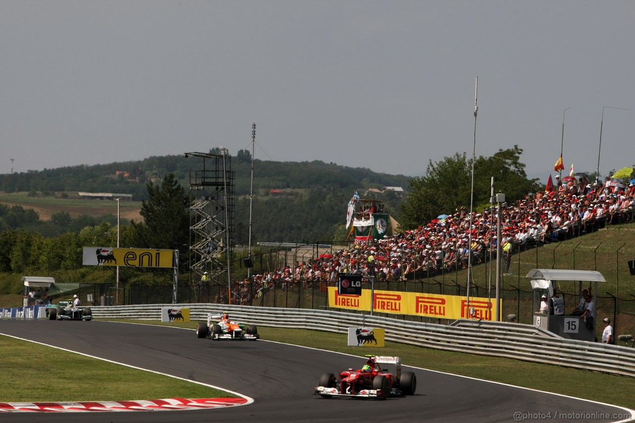 GP UNGHERIA, 29.07.2012- Gara, Felipe Massa (BRA) Ferrari F2012 