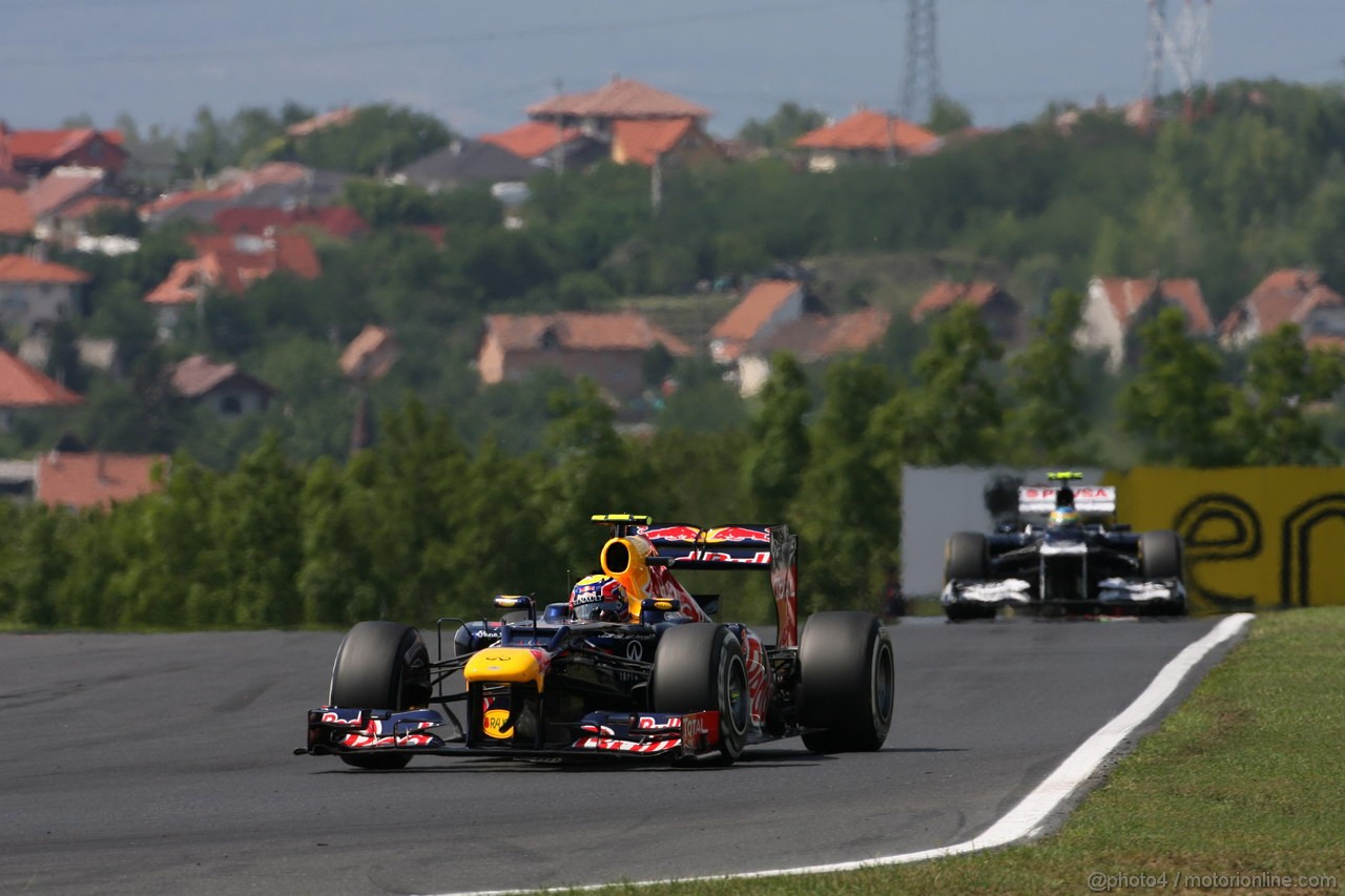 GP UNGHERIA, 29.07.2012- Gara, Mark Webber (AUS) Red Bull Racing RB8 