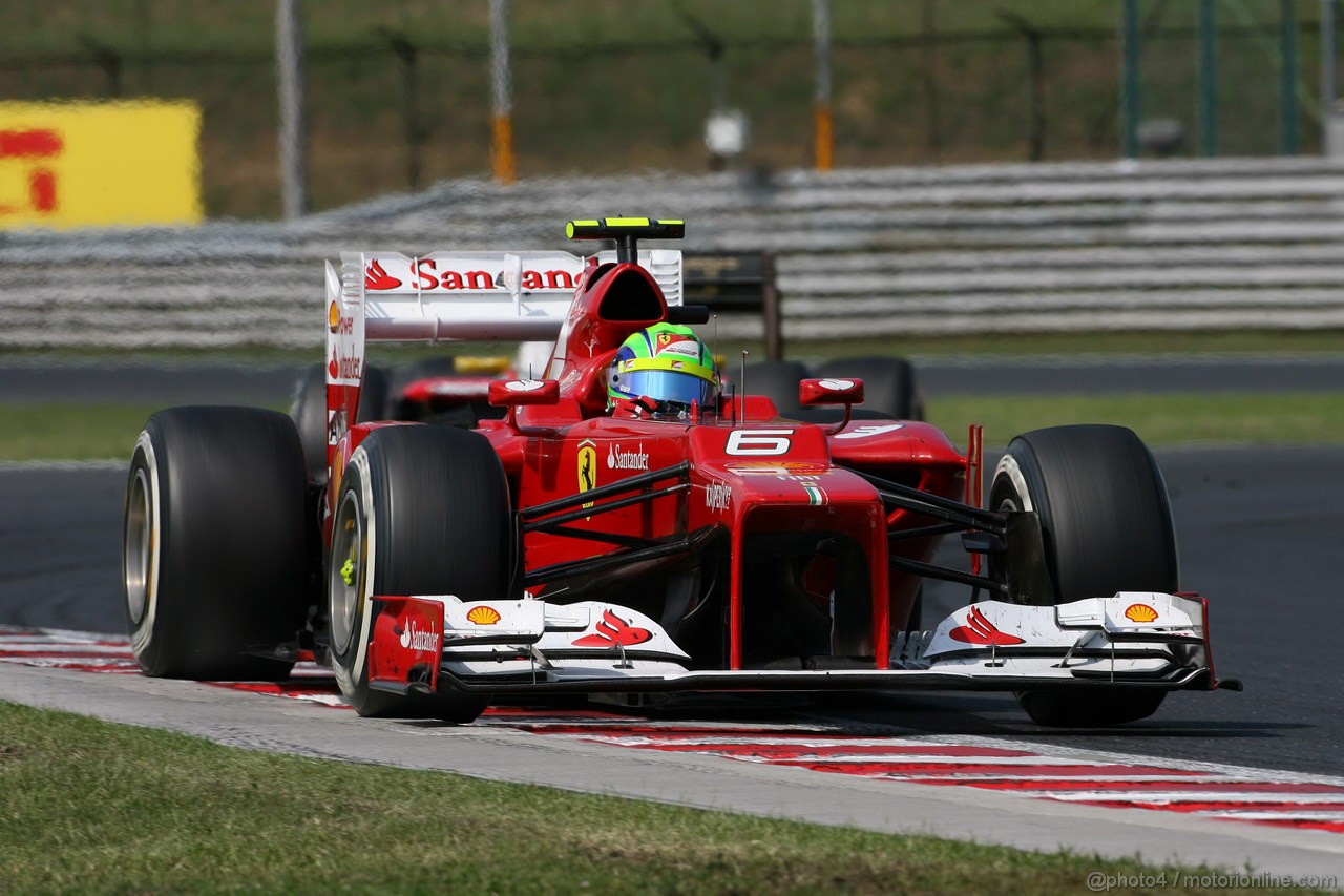 GP UNGHERIA, 29.07.2012- Gara, Felipe Massa (BRA) Ferrari F2012 