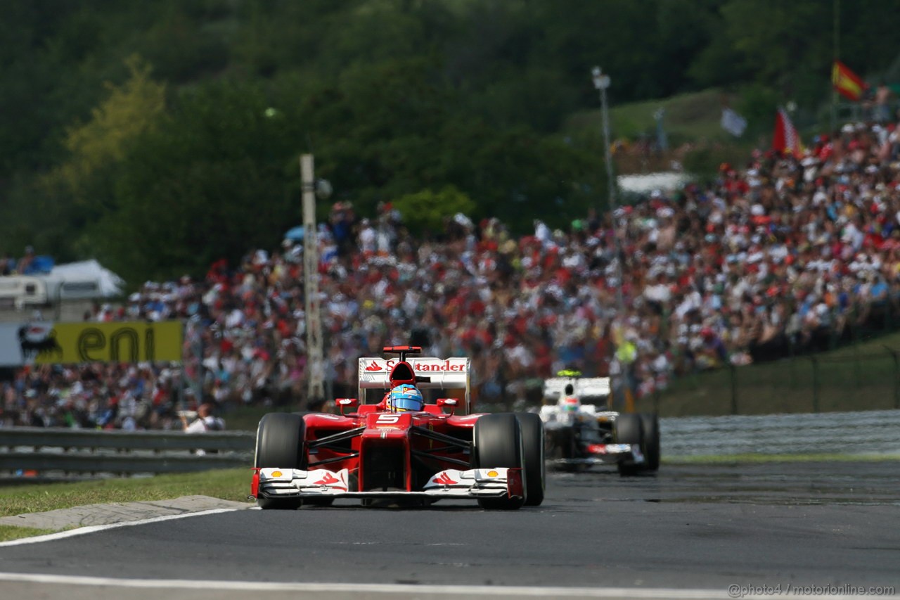 GP UNGHERIA, 29.07.2012- Gara, Fernando Alonso (ESP) Ferrari F2012 