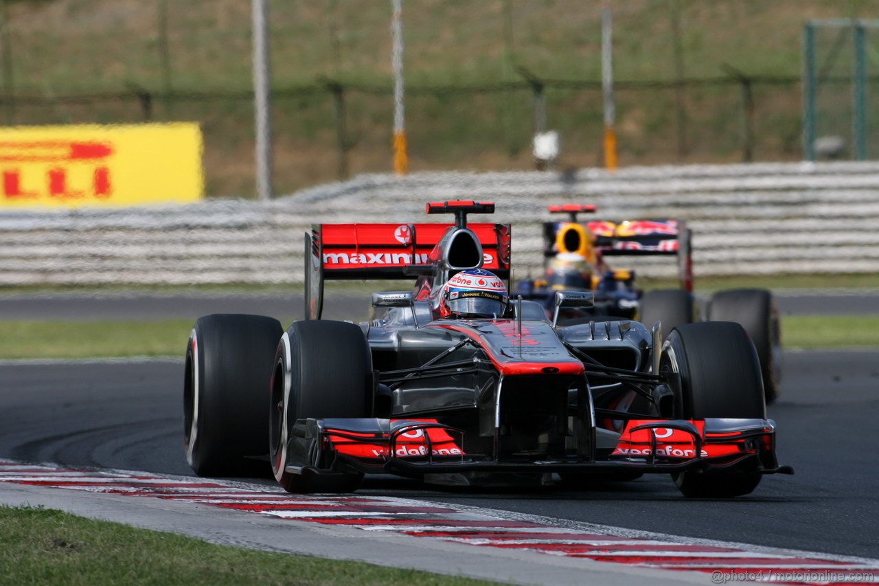 GP UNGHERIA, 29.07.2012- Gara, Jenson Button (GBR) McLaren Mercedes MP4-27 