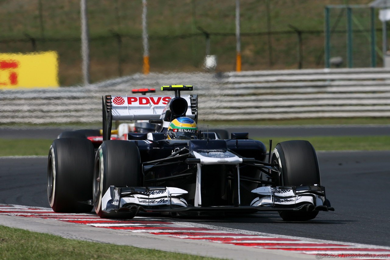 GP UNGHERIA, 29.07.2012- Gara, Bruno Senna (BRA) Williams F1 Team FW34 