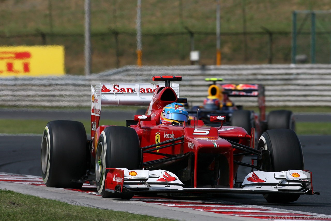 GP UNGHERIA, 29.07.2012- Gara, Fernando Alonso (ESP) Ferrari F2012 