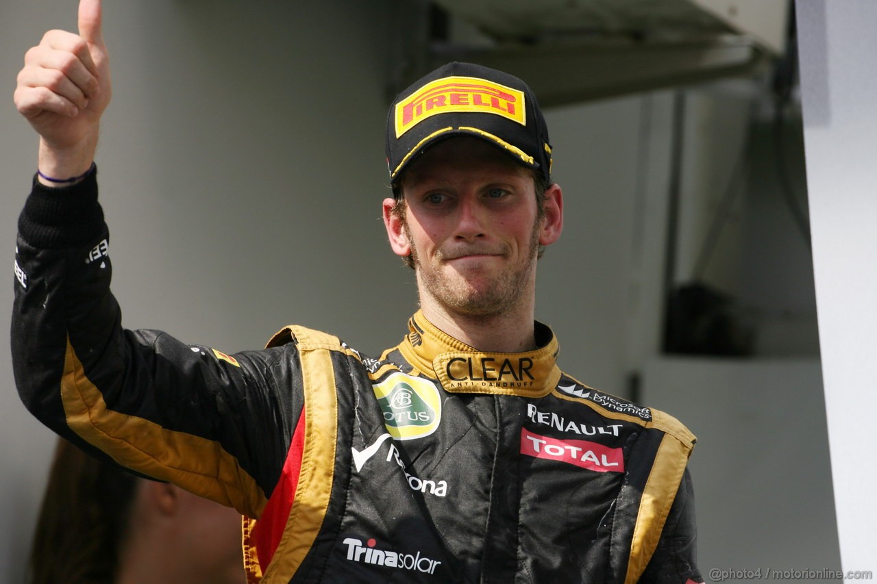GP UNGHERIA, 29.07.2012- Gara, terzo Romain Grosjean (FRA) Lotus F1 Team E20 