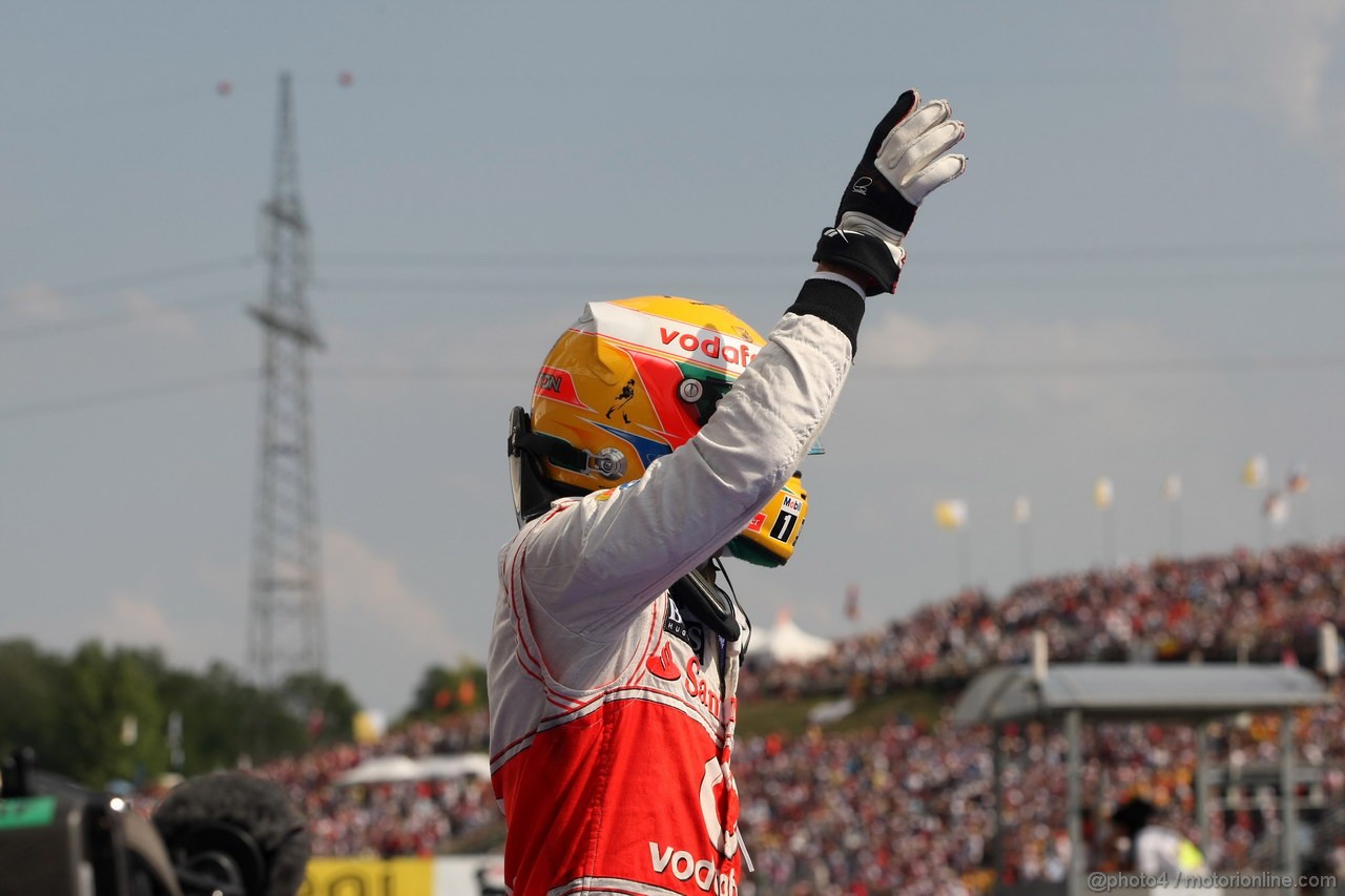 GP UNGHERIA, 29.07.2012- Gara, Lewis Hamilton (GBR) McLaren Mercedes MP4-27 vincitore