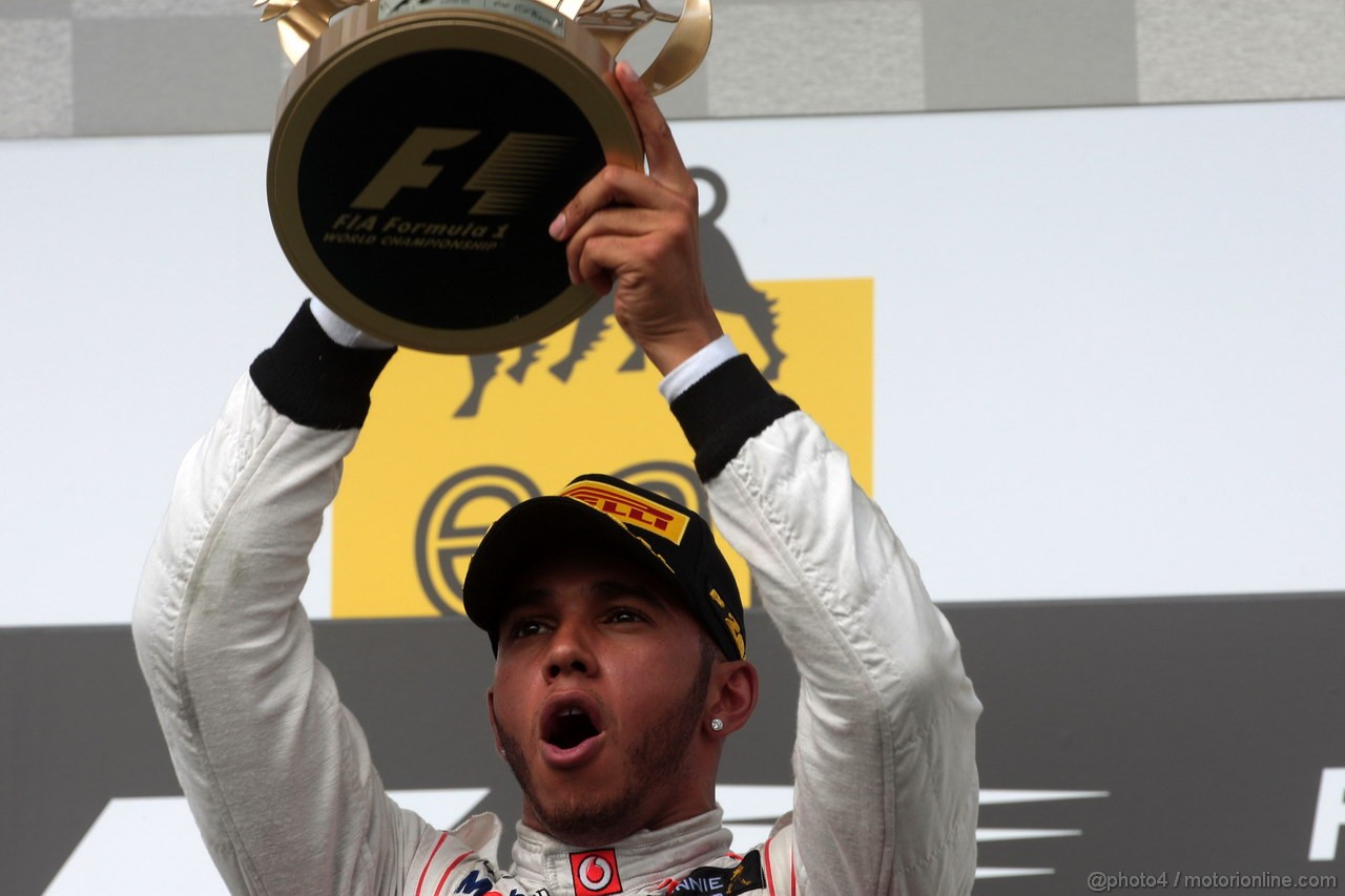 GP UNGHERIA, 29.07.2012- Gara, Lewis Hamilton (GBR) McLaren Mercedes MP4-27 vincitore