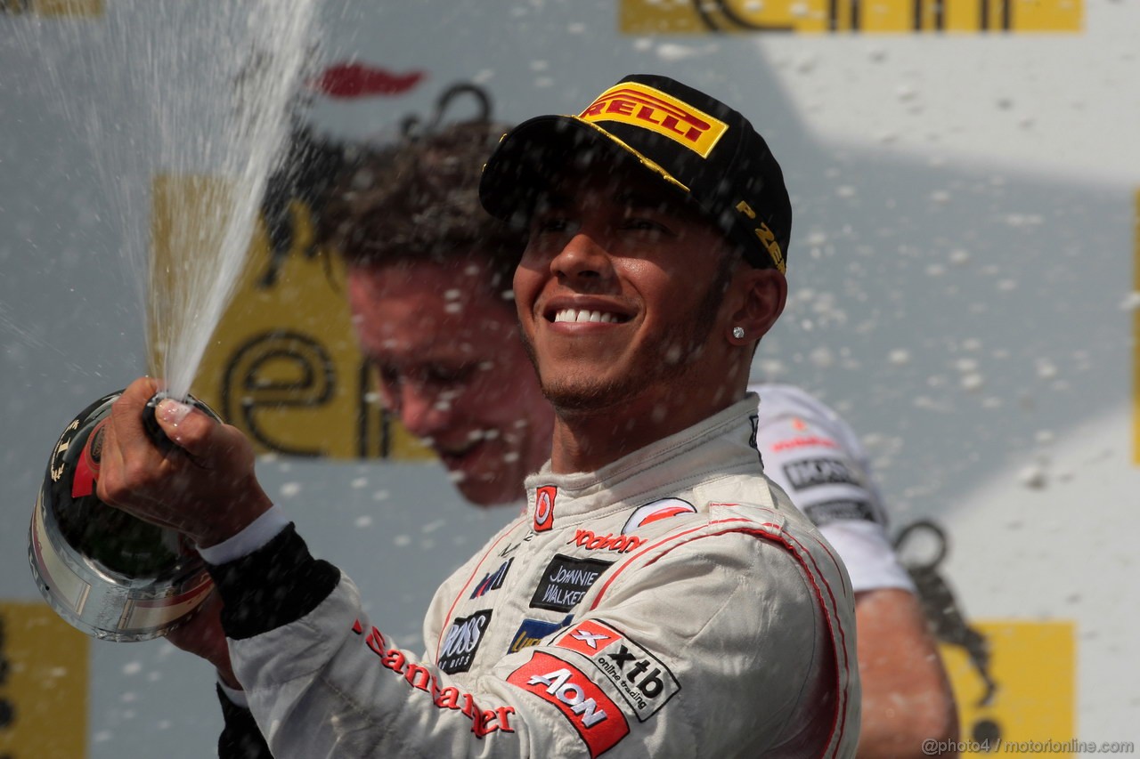 GP UNGHERIA, 29.07.2012- Gara, Lewis Hamilton (GBR) McLaren Mercedes MP4-27 vincitore