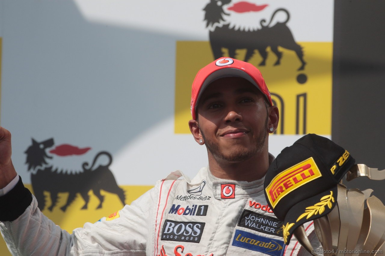 GP UNGHERIA, 29.07.2012- Gara, Lewis Hamilton (GBR) McLaren Mercedes MP4-27 vincitore