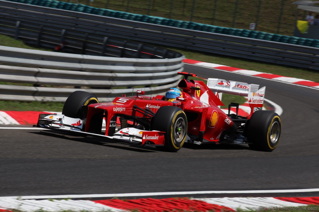 GP UNGHERIA, 29.07.2012- Gara, Fernando Alonso (ESP) Ferrari F2012 