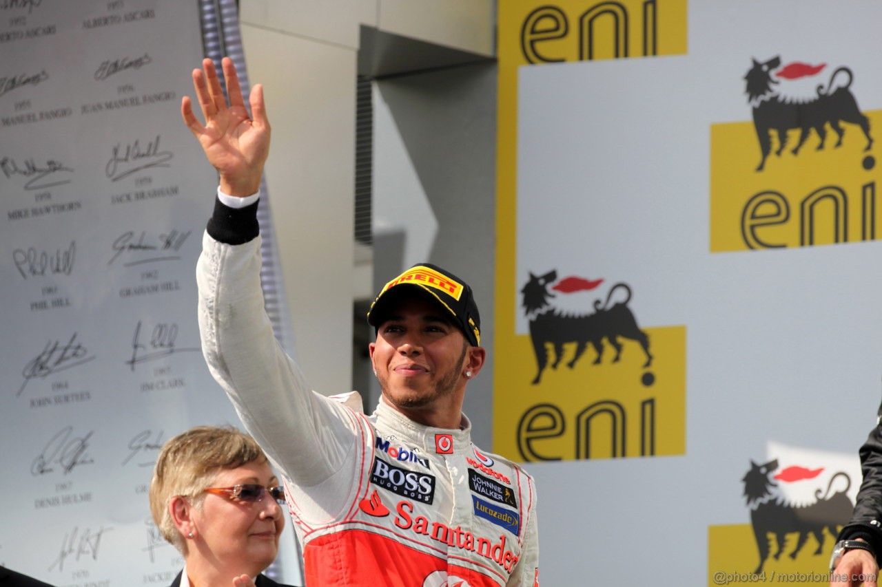 GP UNGHERIA, 29.07.2012- Gara, Lewis Hamilton (GBR) McLaren Mercedes MP4-27 vincitore