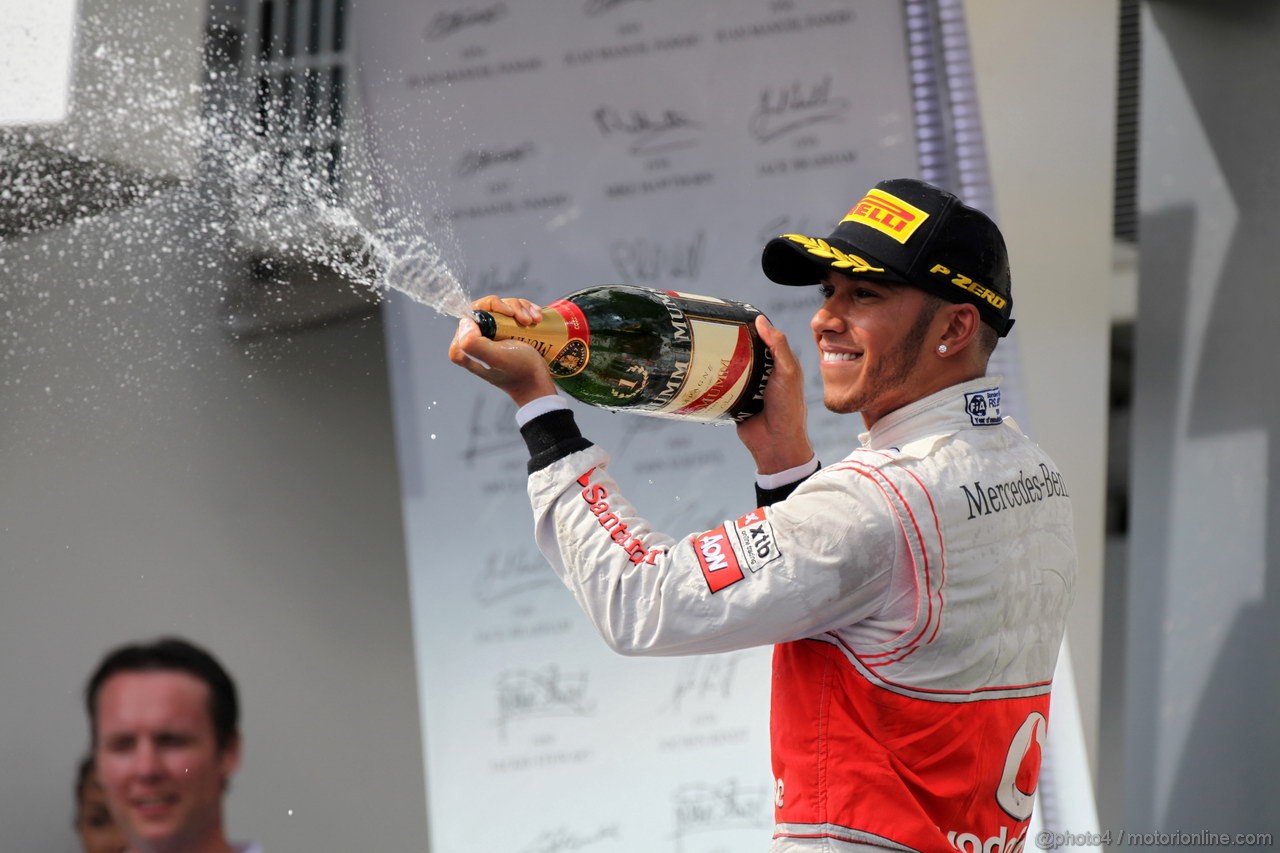 GP UNGHERIA, 29.07.2012- Gara, Lewis Hamilton (GBR) McLaren Mercedes MP4-27 vincitore