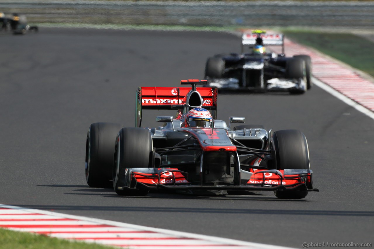 GP UNGHERIA, 29.07.2012- Gara, Jenson Button (GBR) McLaren Mercedes MP4-27 