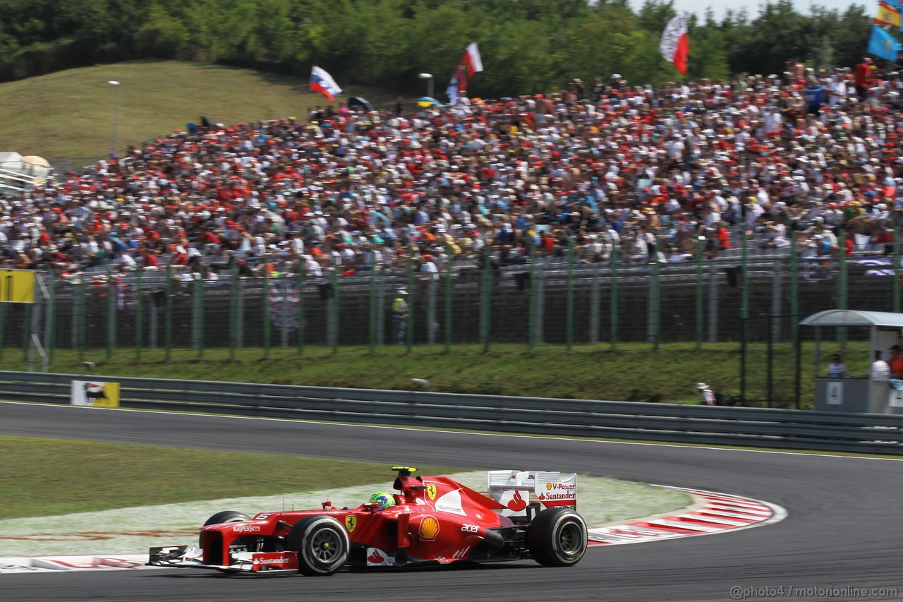 GP UNGHERIA, 29.07.2012- Gara, Felipe Massa (BRA) Ferrari F2012 