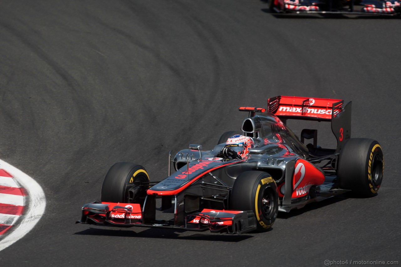 GP UNGHERIA, 29.07.2012- Gara, Jenson Button (GBR) McLaren Mercedes MP4-27 