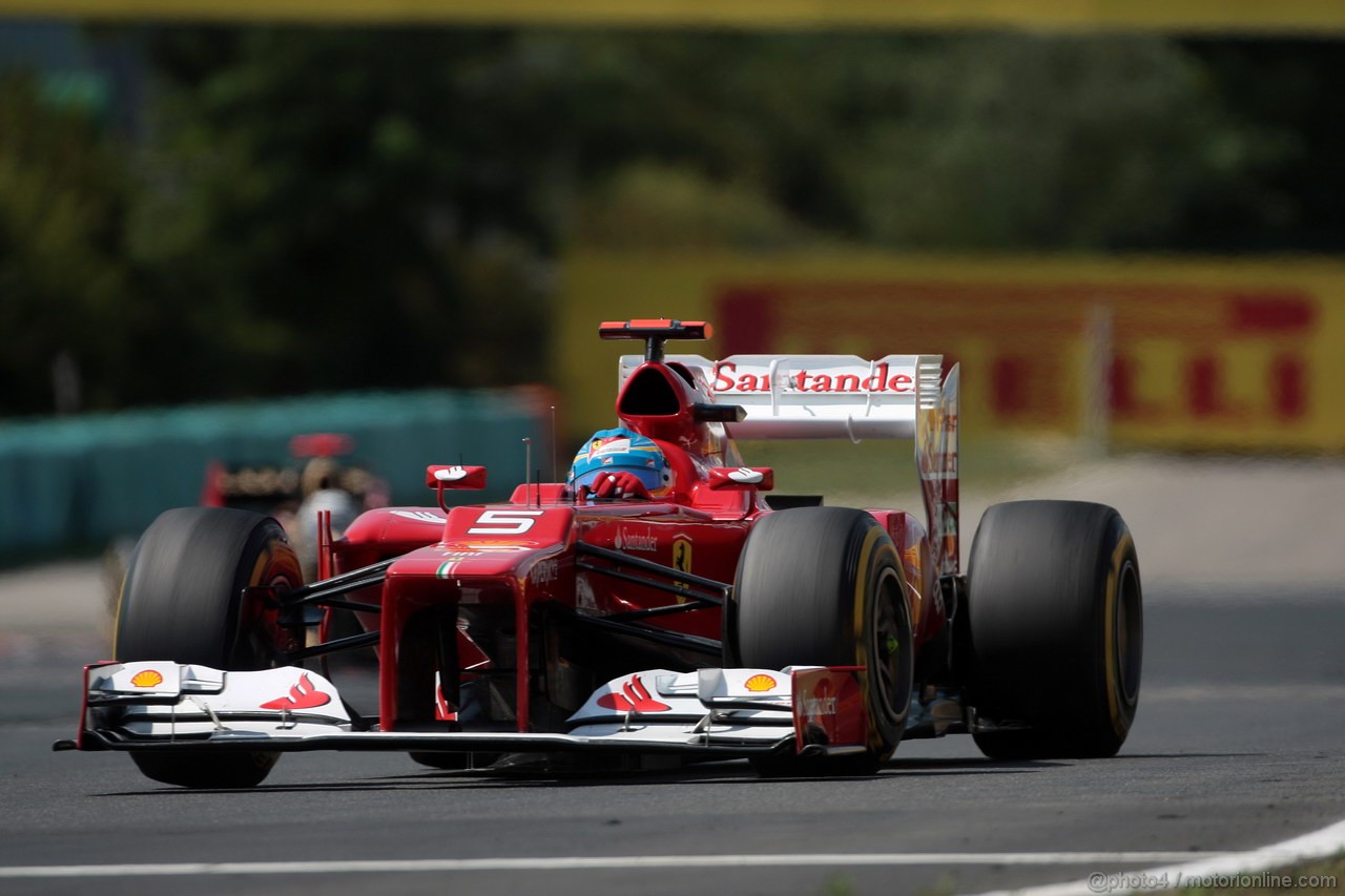 GP UNGHERIA, 29.07.2012- Gara, Fernando Alonso (ESP) Ferrari F2012 