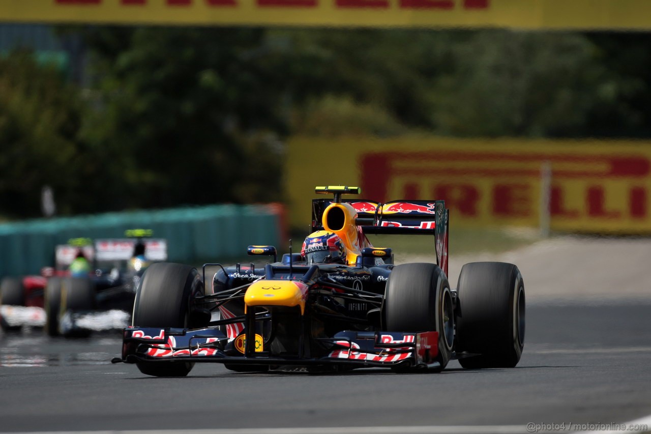 GP UNGHERIA, 29.07.2012- Gara, Mark Webber (AUS) Red Bull Racing RB8 