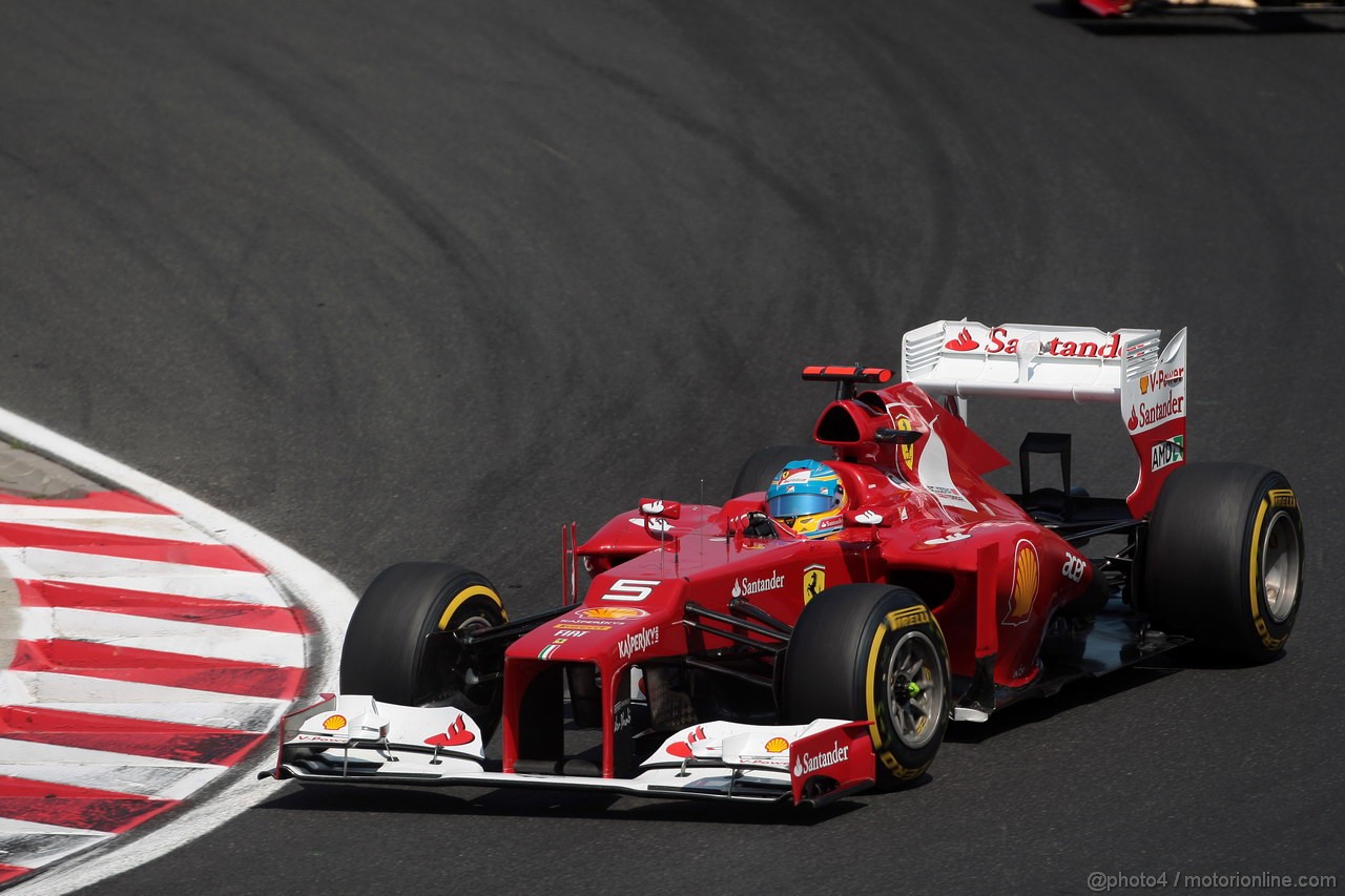 GP UNGHERIA, 29.07.2012- Gara, Fernando Alonso (ESP) Ferrari F2012