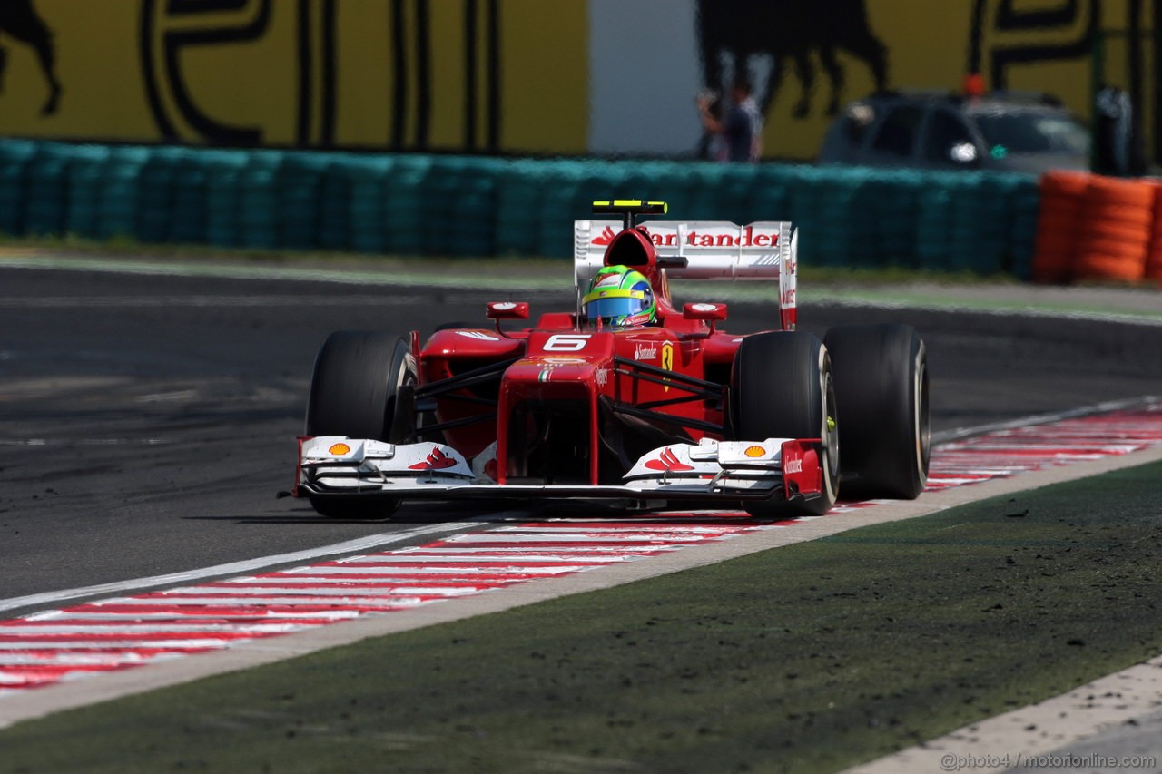 GP UNGHERIA, 29.07.2012- Gara, Felipe Massa (BRA) Ferrari F2012 