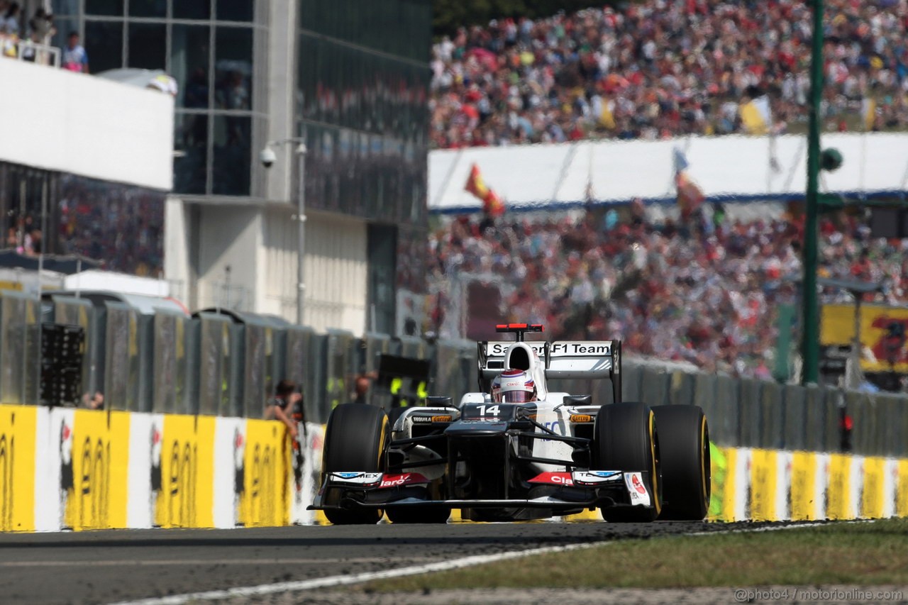 GP UNGHERIA, 29.07.2012- Gara, Kamui Kobayashi (JAP) Sauber F1 Team C31