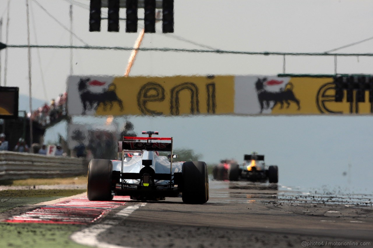 GP UNGHERIA, 29.07.2012- Gara, Jenson Button (GBR) McLaren Mercedes MP4-27 