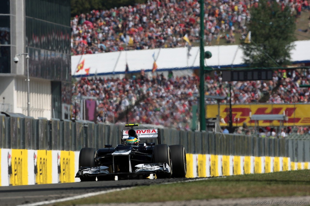 GP UNGHERIA, 29.07.2012- Gara, Bruno Senna (BRA) Williams F1 Team FW34 