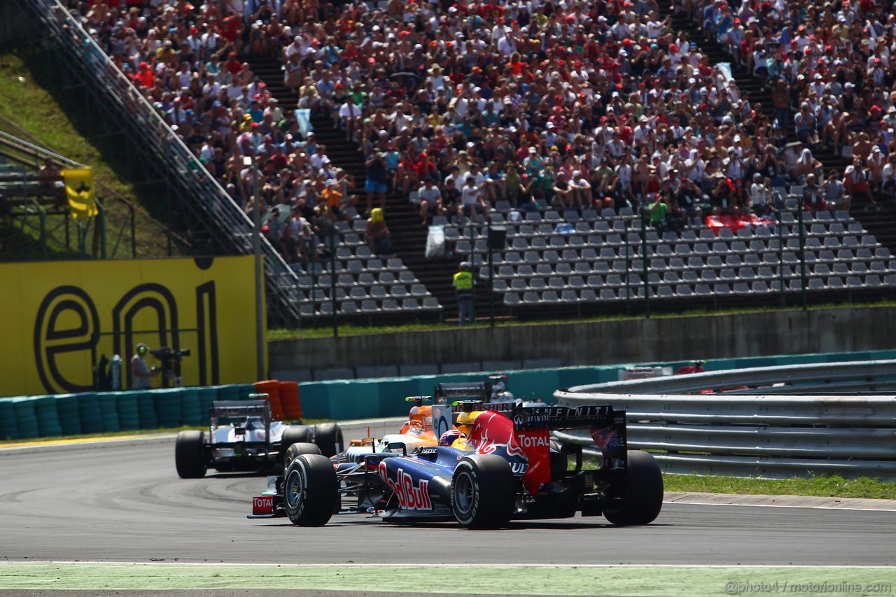 GP UNGHERIA, 29.07.2012- Gara, Mark Webber (AUS) Red Bull Racing RB8 