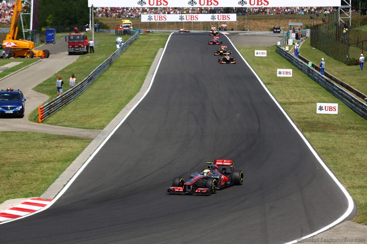 GP UNGHERIA, 29.07.2012- Gara, Lewis Hamilton (GBR) McLaren Mercedes MP4-27