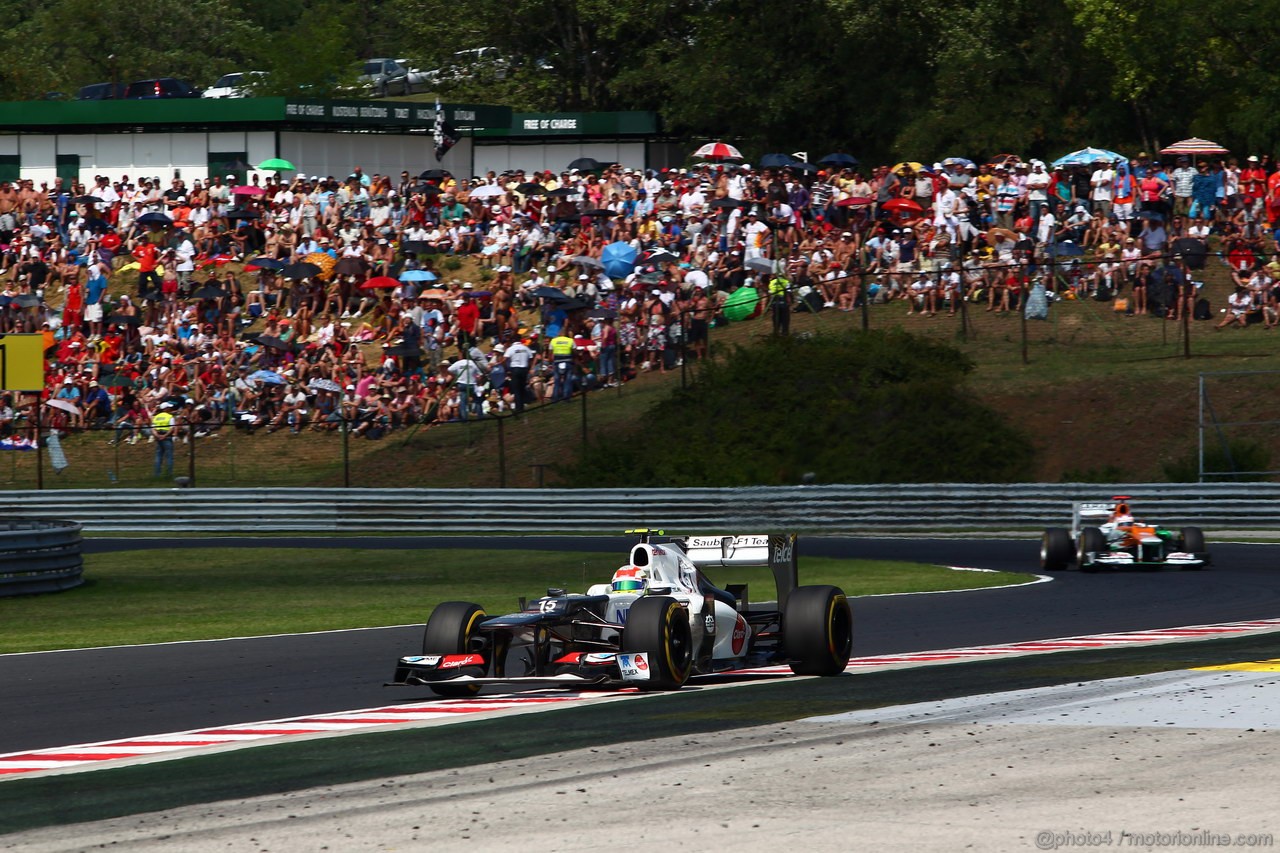 GP UNGHERIA, 29.07.2012- Gara, Sergio Prez (MEX) Sauber F1 Team C31 