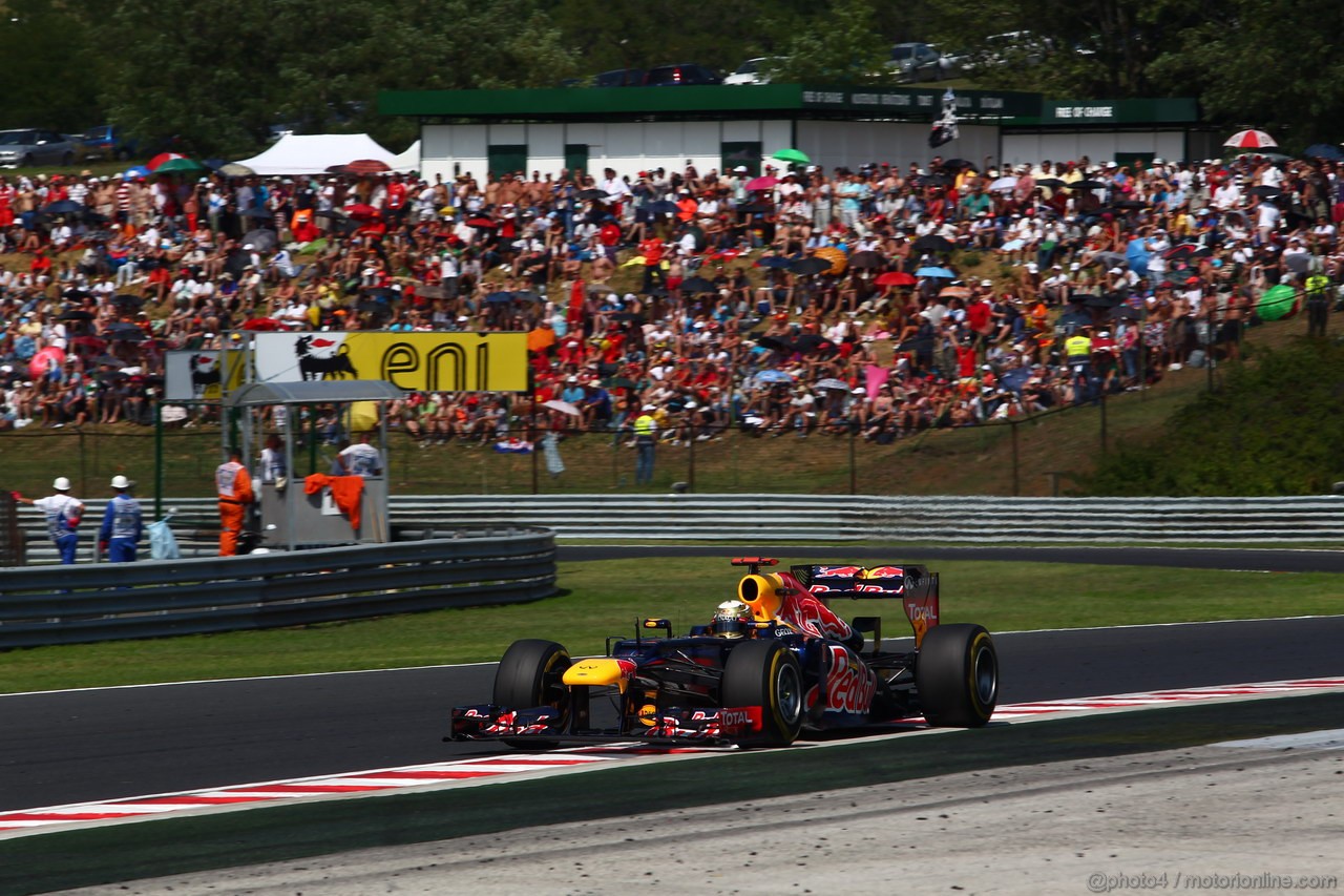 GP UNGHERIA, 29.07.2012- Gara, Sebastian Vettel (GER) Red Bull Racing RB8 