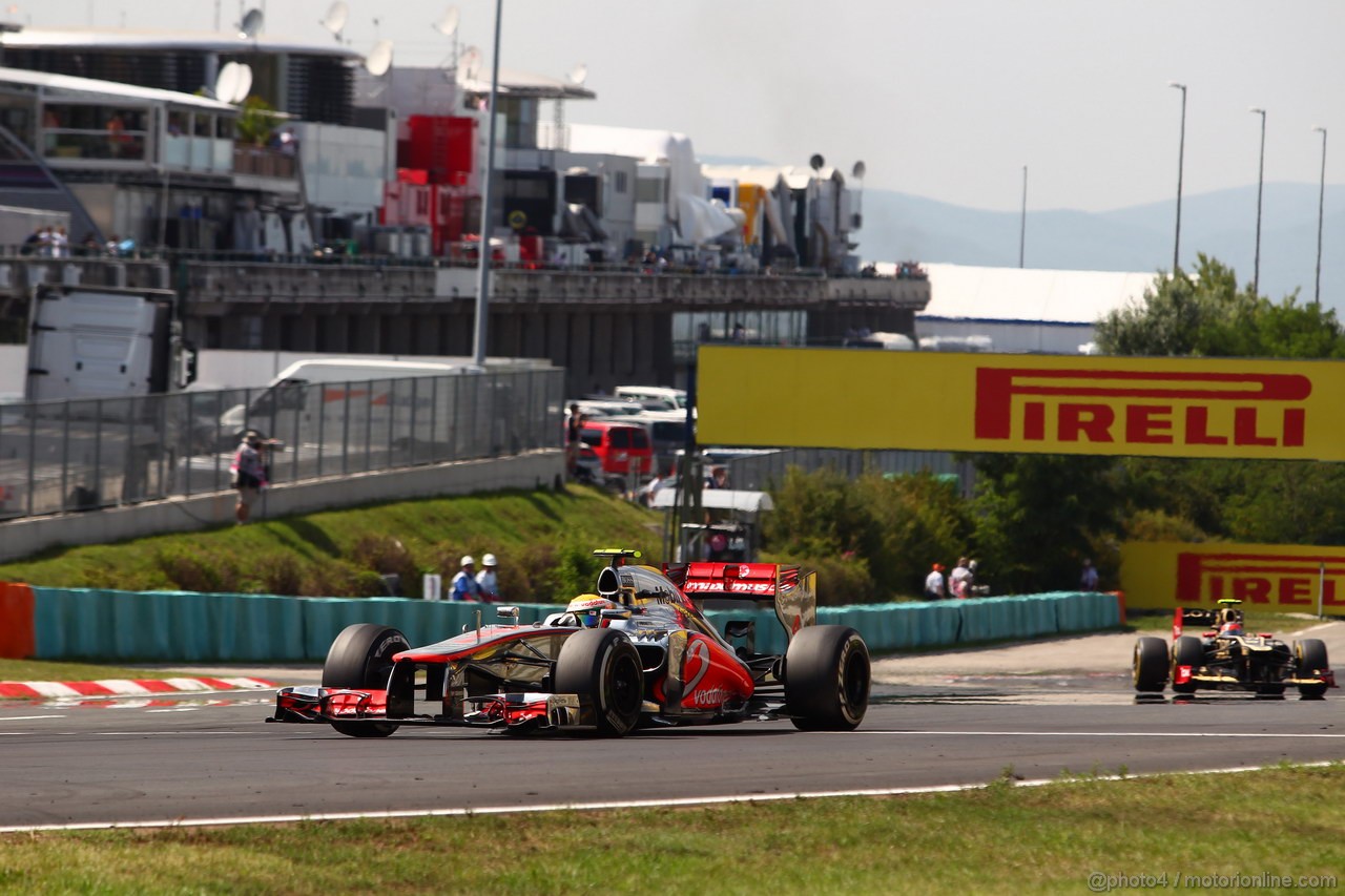 GP UNGHERIA, 29.07.2012- Gara, Lewis Hamilton (GBR) McLaren Mercedes MP4-27 