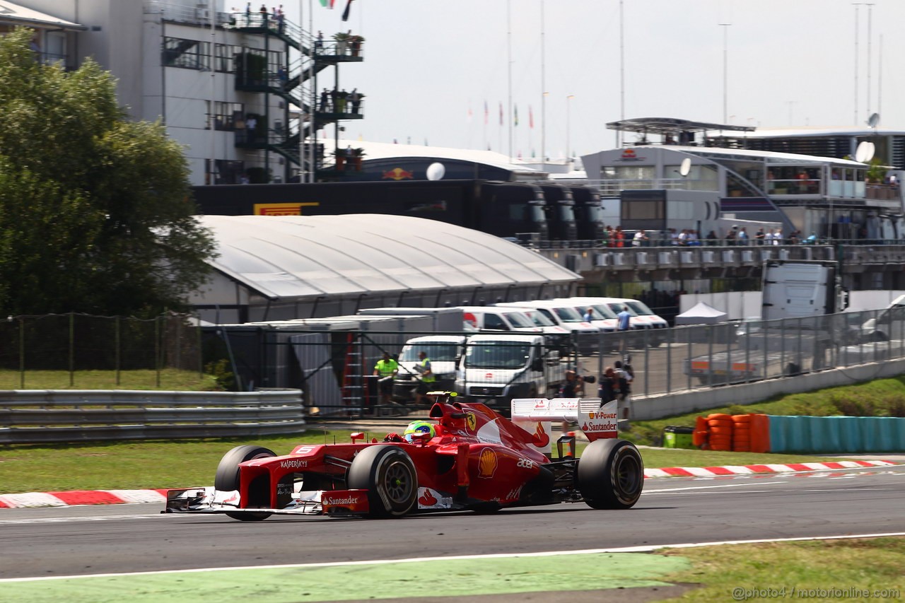 GP UNGHERIA, 29.07.2012- Gara, Felipe Massa (BRA) Ferrari F2012 