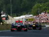 GP UNGHERIA, 29.07.2012- Gara, Jenson Button (GBR) McLaren Mercedes MP4-27 e Sebastian Vettel (GER) Red Bull Racing RB8 