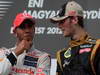 GP UNGHERIA, 29.07.2012- Gara, Lewis Hamilton (GBR) McLaren Mercedes MP4-27 vincitore  e Romain Grosjean (FRA) Lotus F1 Team E20 terzo 