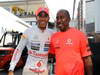 GP UNGHERIA, 29.07.2012- Gara, Festeggiamenti, Lewis Hamilton (GBR) McLaren Mercedes MP4-27 vincitore with his father Anthony Hamilton (GBR)