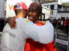 GP UNGHERIA, 29.07.2012- Gara, Festeggiamenti, Lewis Hamilton (GBR) McLaren Mercedes MP4-27 vincitore with his father Anthony Hamilton (GBR)