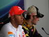 HUNGARY GP, 29.07.2012- Race, Press Conference, Lewis Hamilton (GBR) McLaren Mercedes MP4-27 and Romain Grosjean (FRA) Lotus F1 Team E20