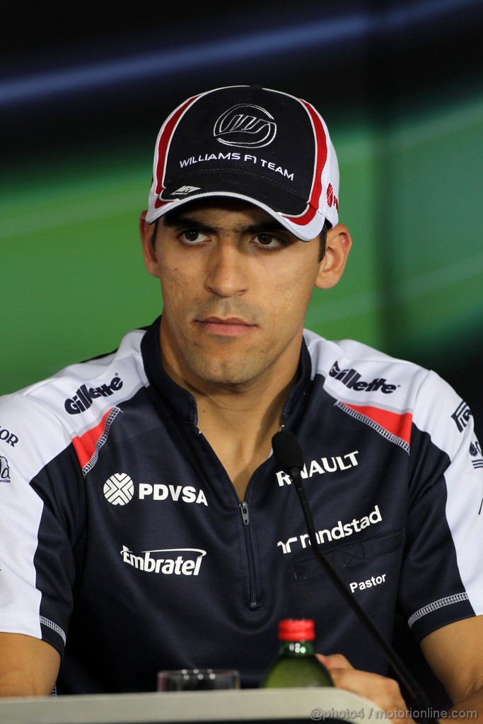 GP UNGHERIA, 26.07.2012- Conferenza Stampa, Pastor Maldonado (VEN) Williams F1 Team FW34 