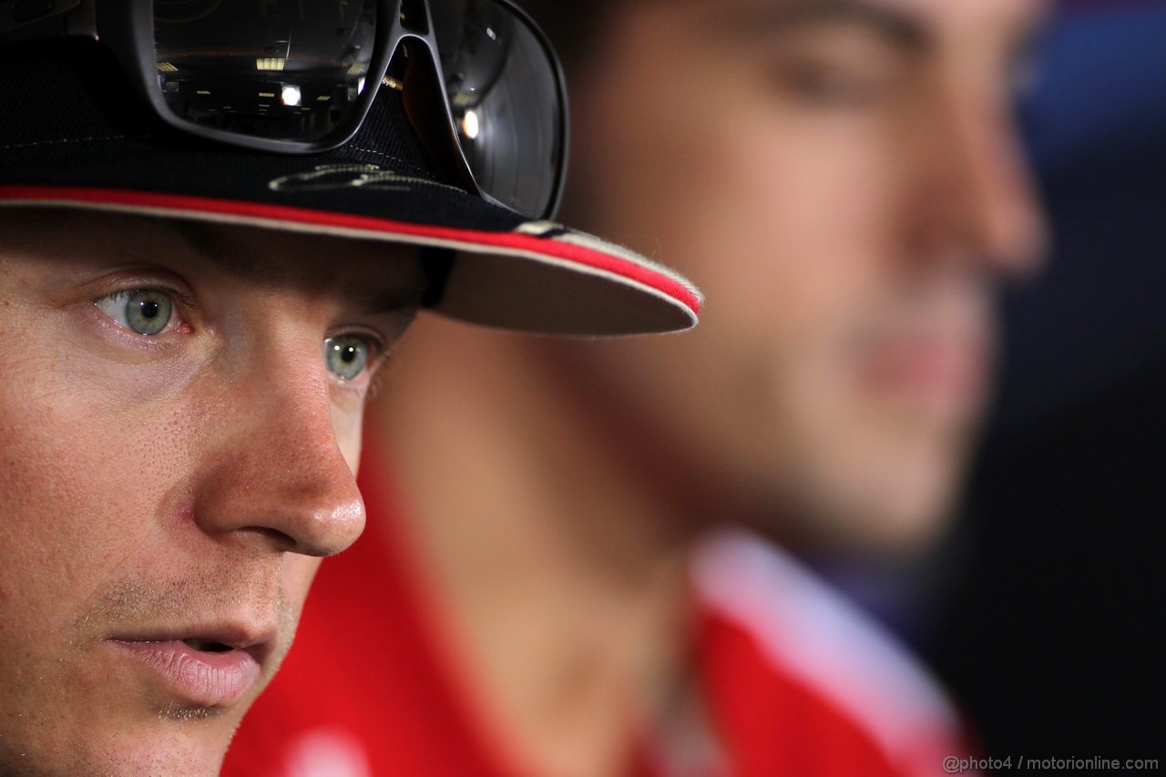GP UNGHERIA, 26.07.2012- Conferenza Stampa, Kimi Raikkonen (FIN) Lotus F1 Team E20 