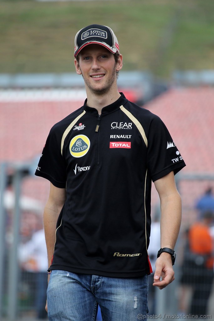 GP UNGHERIA, 26.07.2012- Romain Grosjean (FRA) Lotus F1 Team E20 
