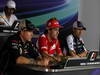 GP UNGHERIA, 26.07.2012- Conferenza Stampa,Kimi Raikkonen (FIN) Lotus F1 Team E20, Fernando Alonso (ESP) Ferrari F2012 e Pastor Maldonado (VEN) Williams F1 Team FW34 