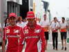 GP UNGHERIA, 26.07.2012- Felipe Massa (BRA) Ferrari F2012 e Fernando Alonso (ESP) Ferrari F2012 