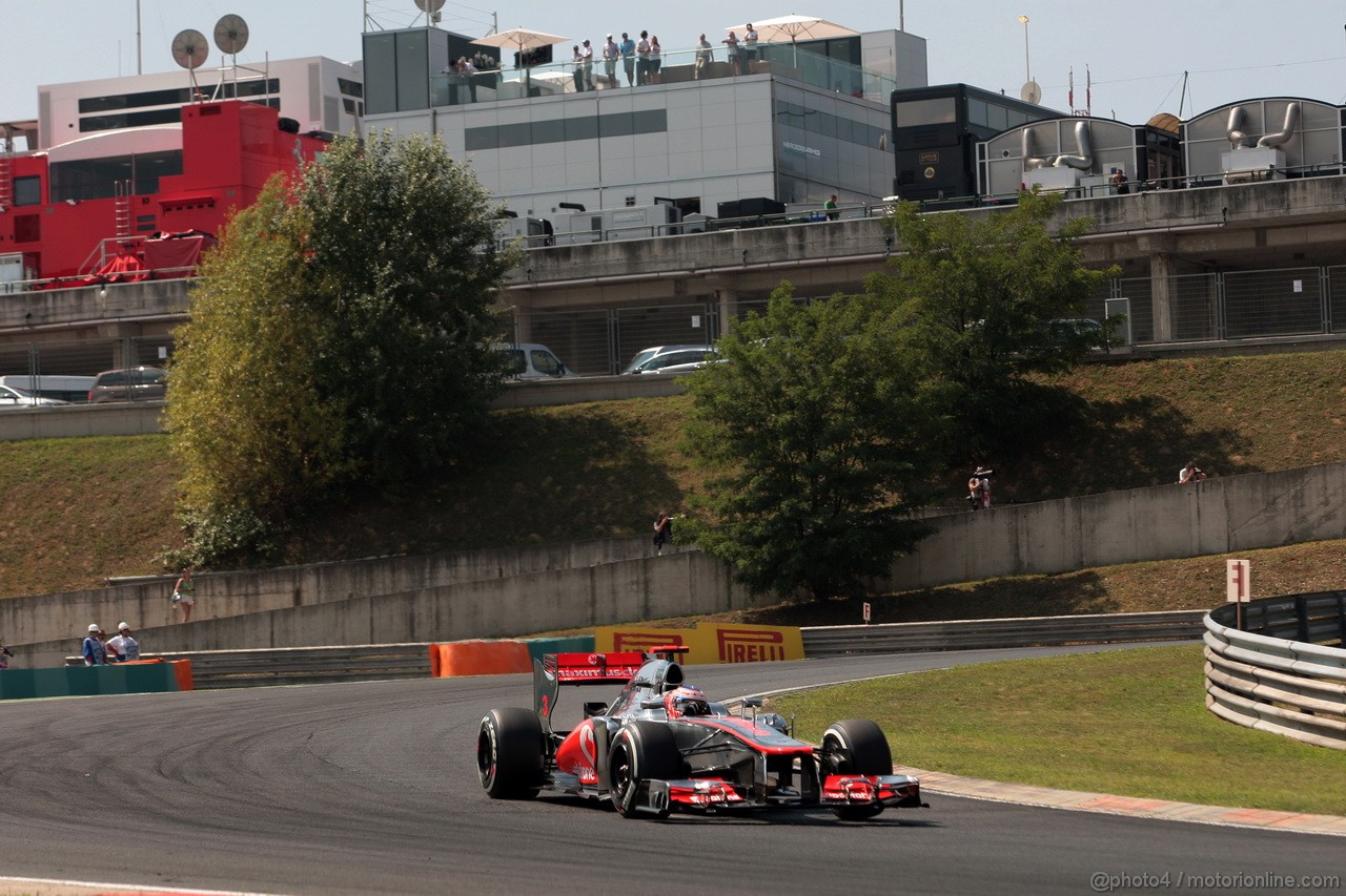 GP UNGHERIA, 28.07.2012- Prove Libere 3, Jenson Button (GBR) McLaren Mercedes MP4-27 