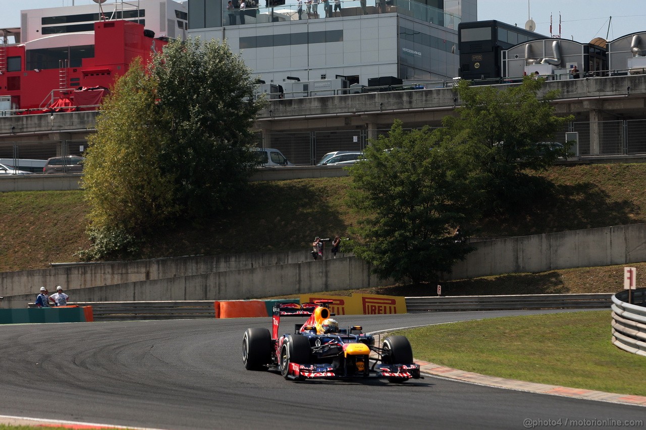 GP UNGHERIA, 28.07.2012- Prove Libere 3, Sebastian Vettel (GER) Red Bull Racing RB8 