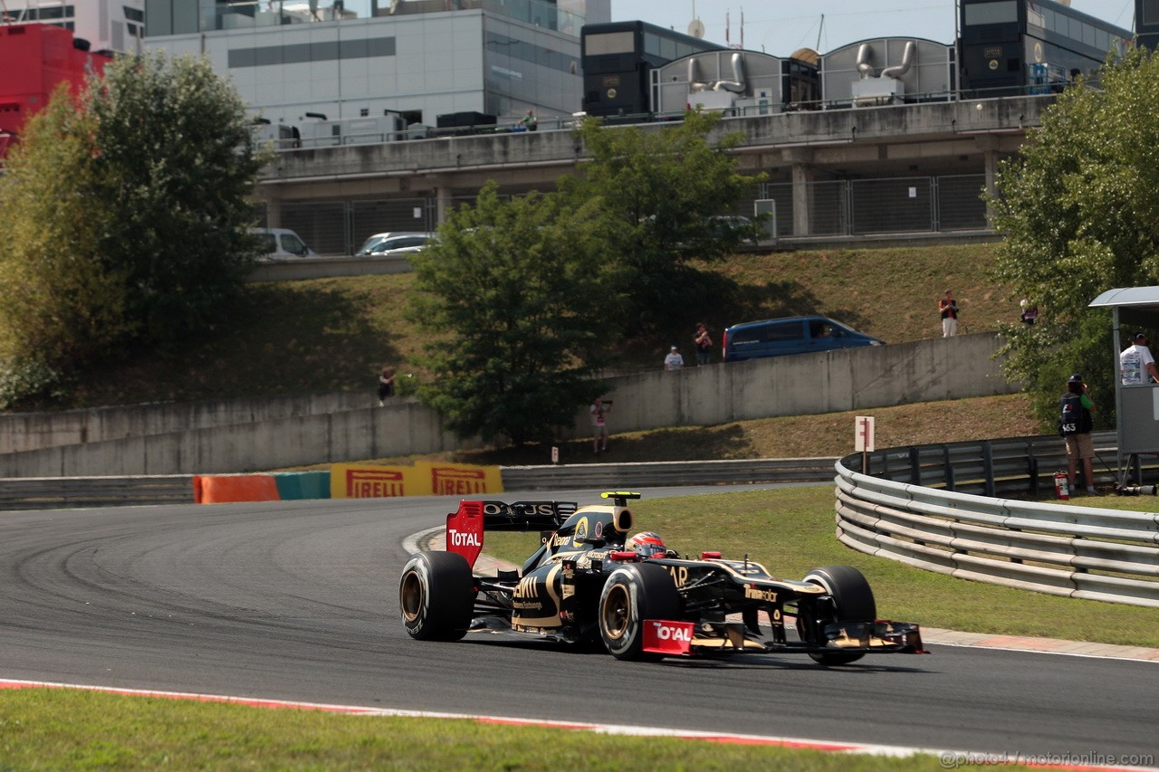 GP UNGHERIA, 28.07.2012- Prove Libere 3, Romain Grosjean (FRA) Lotus F1 Team E20 