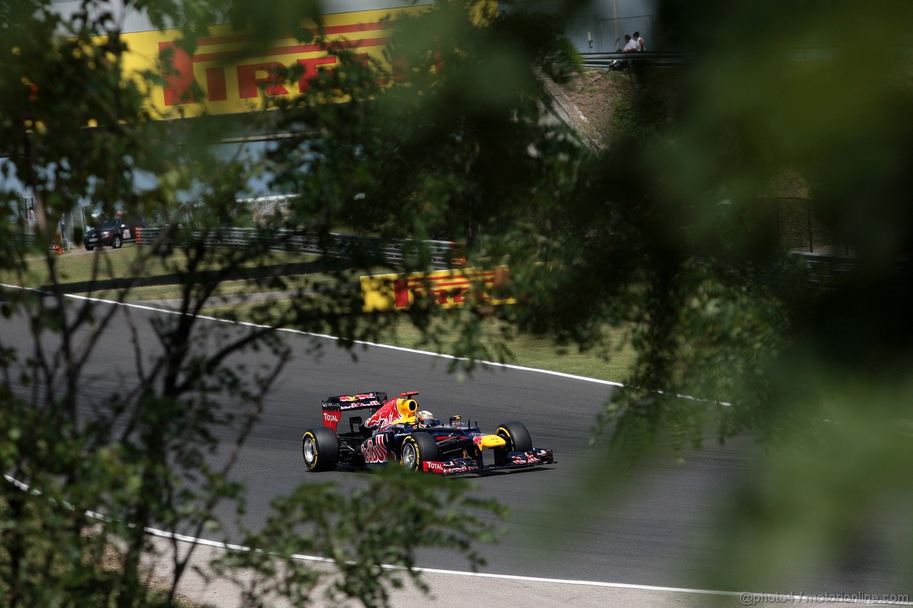 GP UNGHERIA, 28.07.2012- Prove Libere 3, Sebastian Vettel (GER) Red Bull Racing RB8 