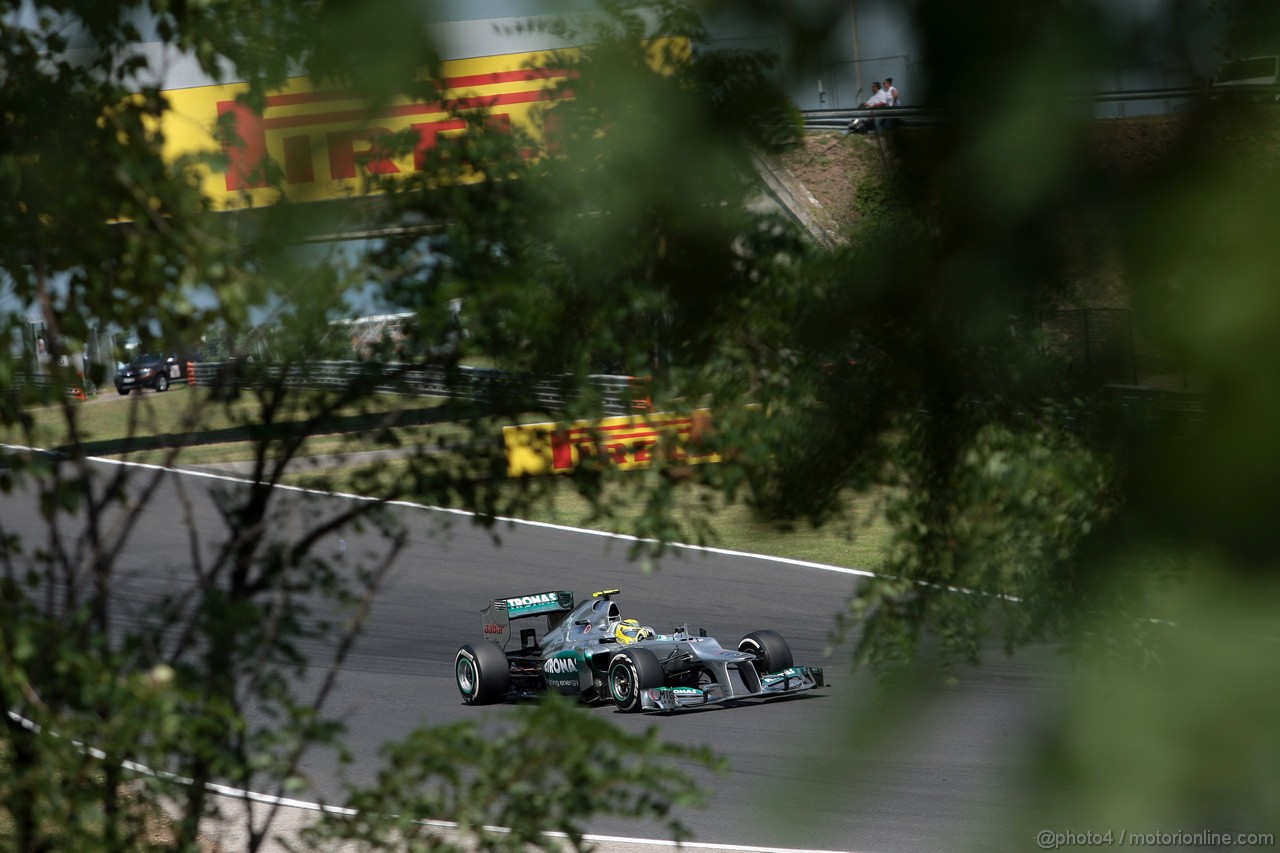 GP UNGHERIA, 28.07.2012- Prove Libere 3, Nico Rosberg (GER) Mercedes AMG F1 W03 