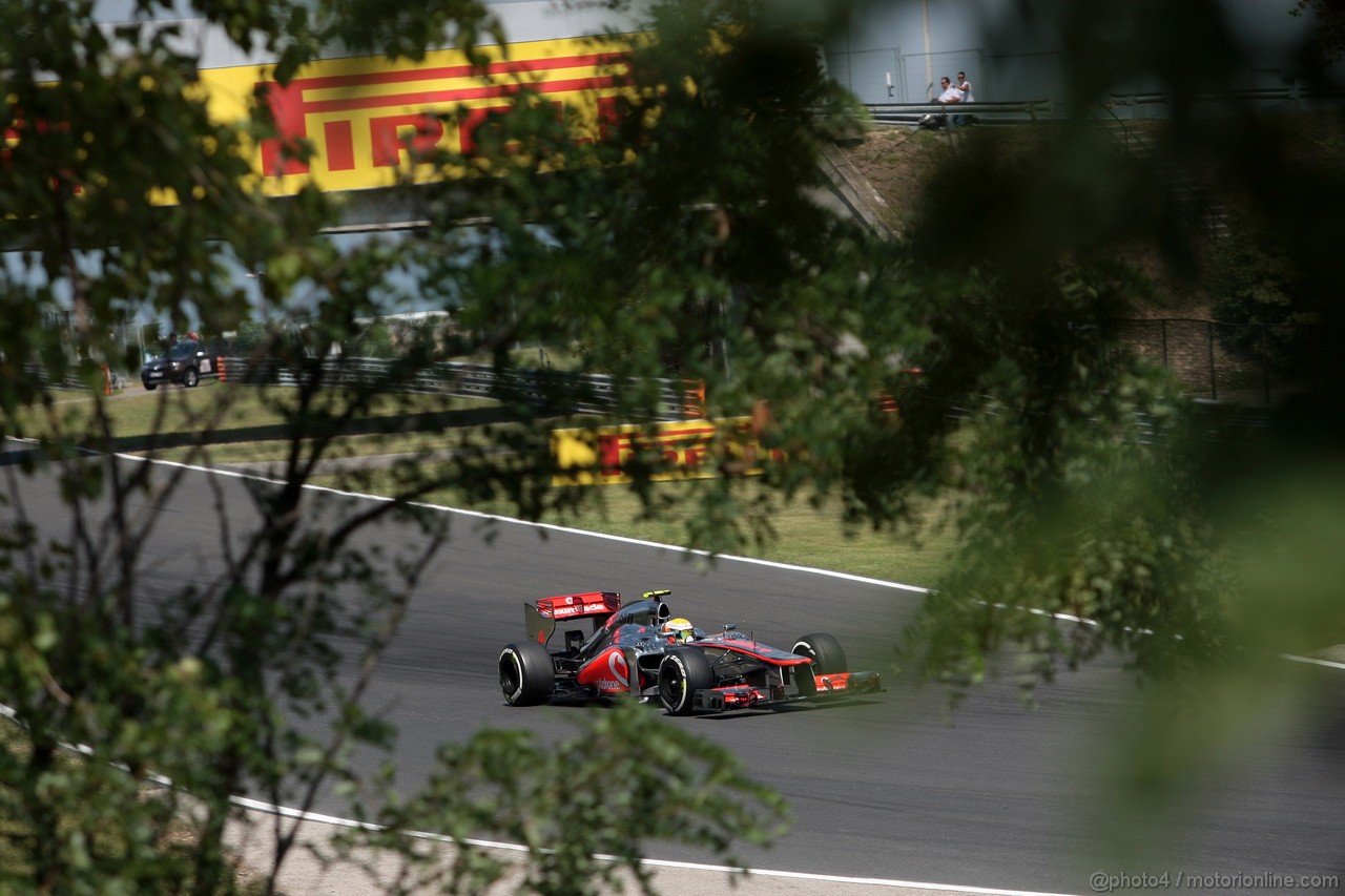 GP UNGHERIA, 28.07.2012- Prove Libere 3, Lewis Hamilton (GBR) McLaren Mercedes MP4-27 